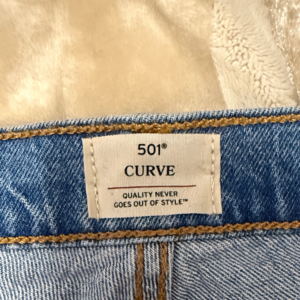 Levi's Straight Leg Blue Jeans - Picture 3 of 6